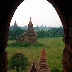 Temples, seen from a temple in Bagan